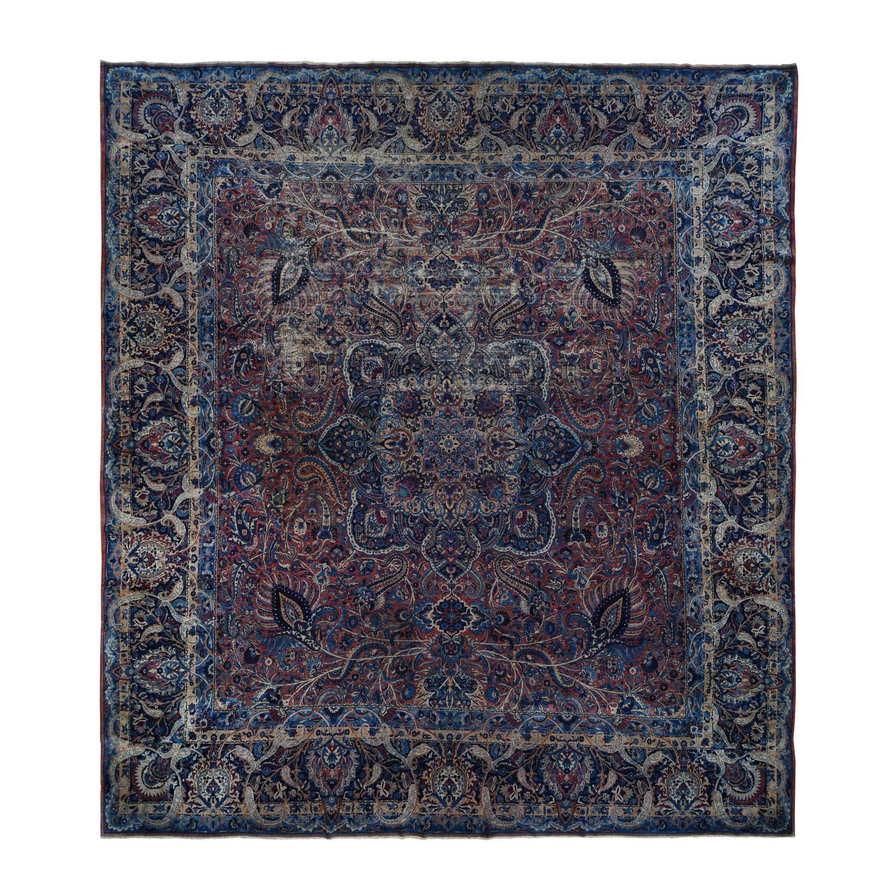 Traditional Wool Hand-Knotted Area Rug 14'6